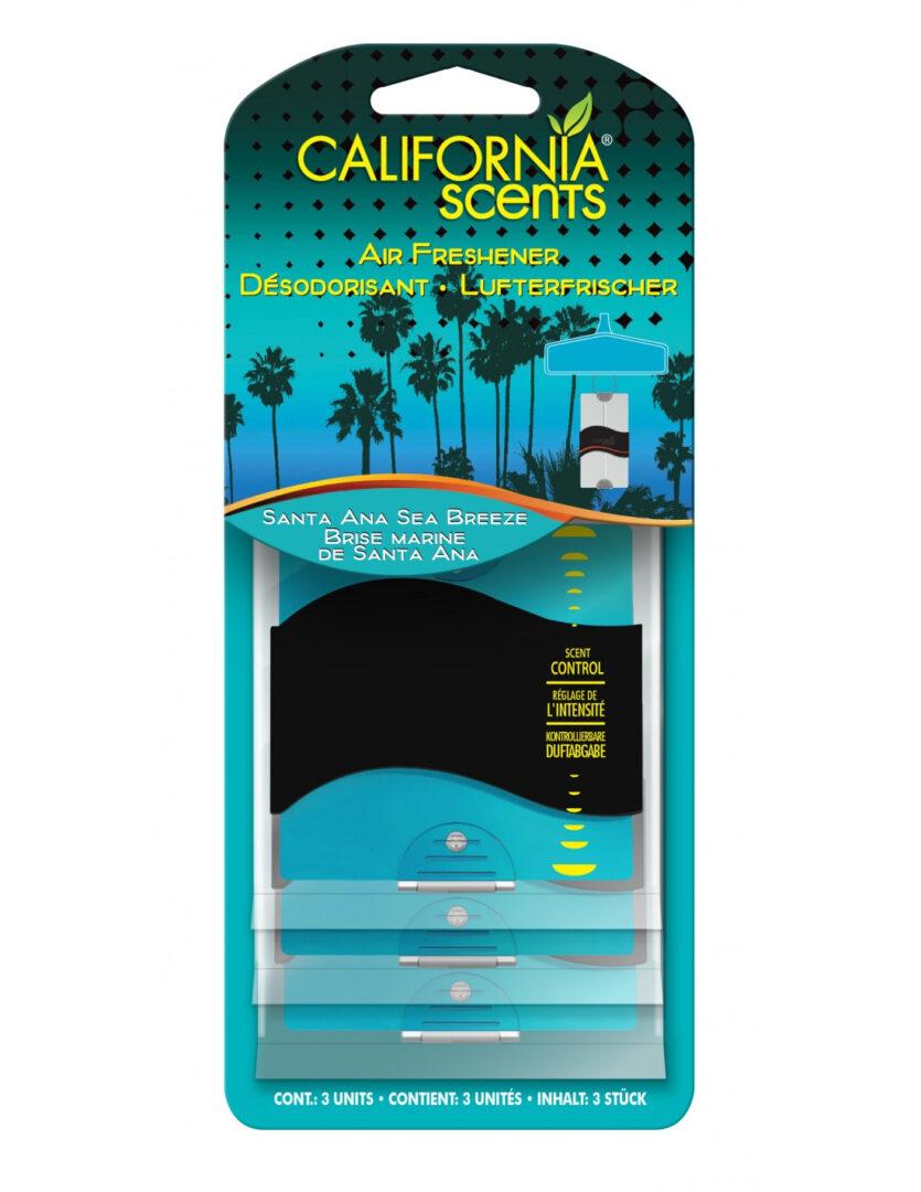 California Paper Air Freshener - Santa Ana Sea Breeze 3 pack